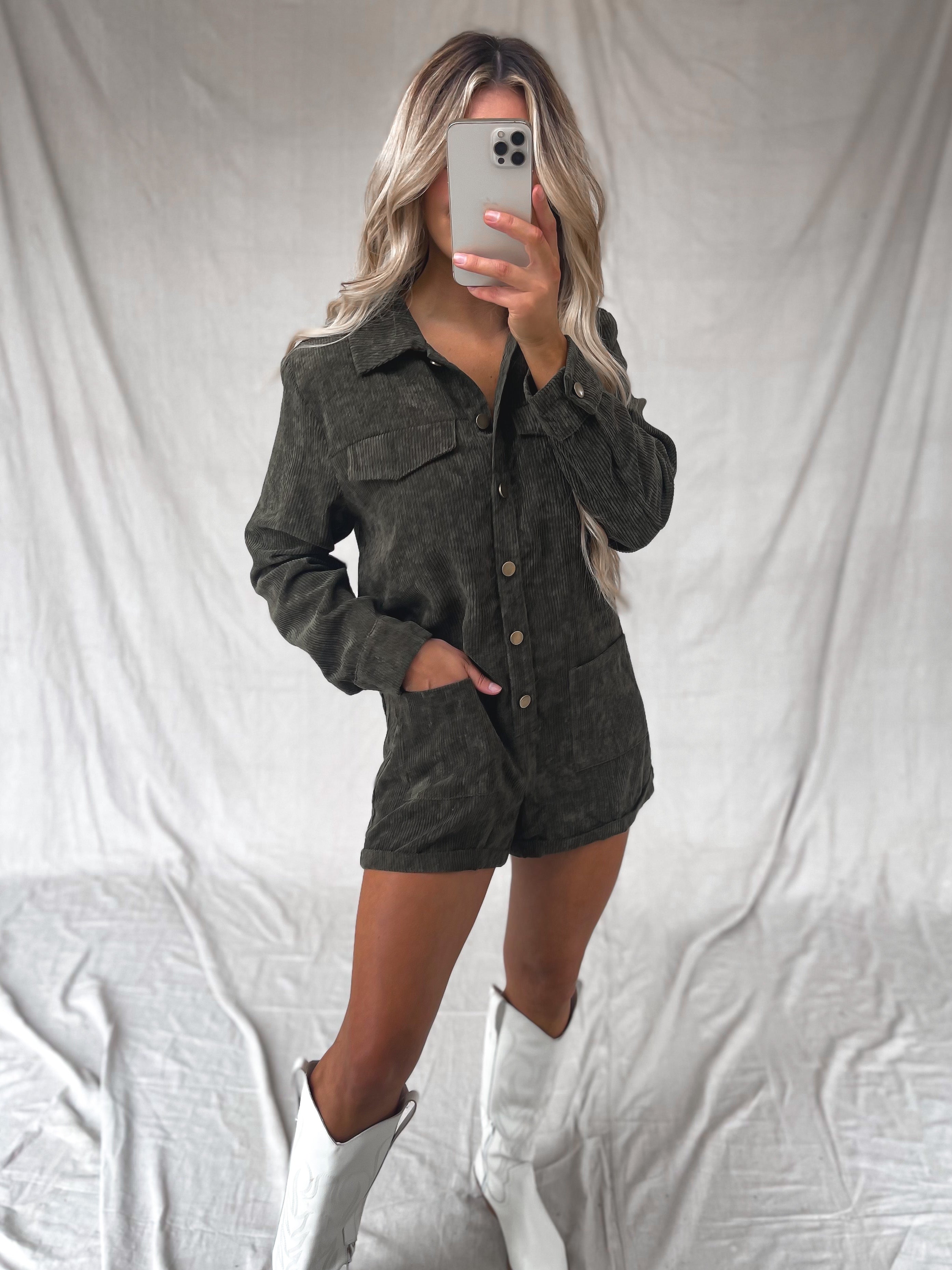 'Til You Can't Romper in Olive