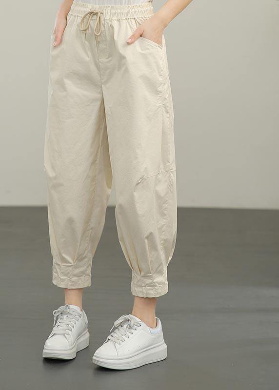 2021 Summer Casual With Elastic Waist And Loose Lace Up Pants