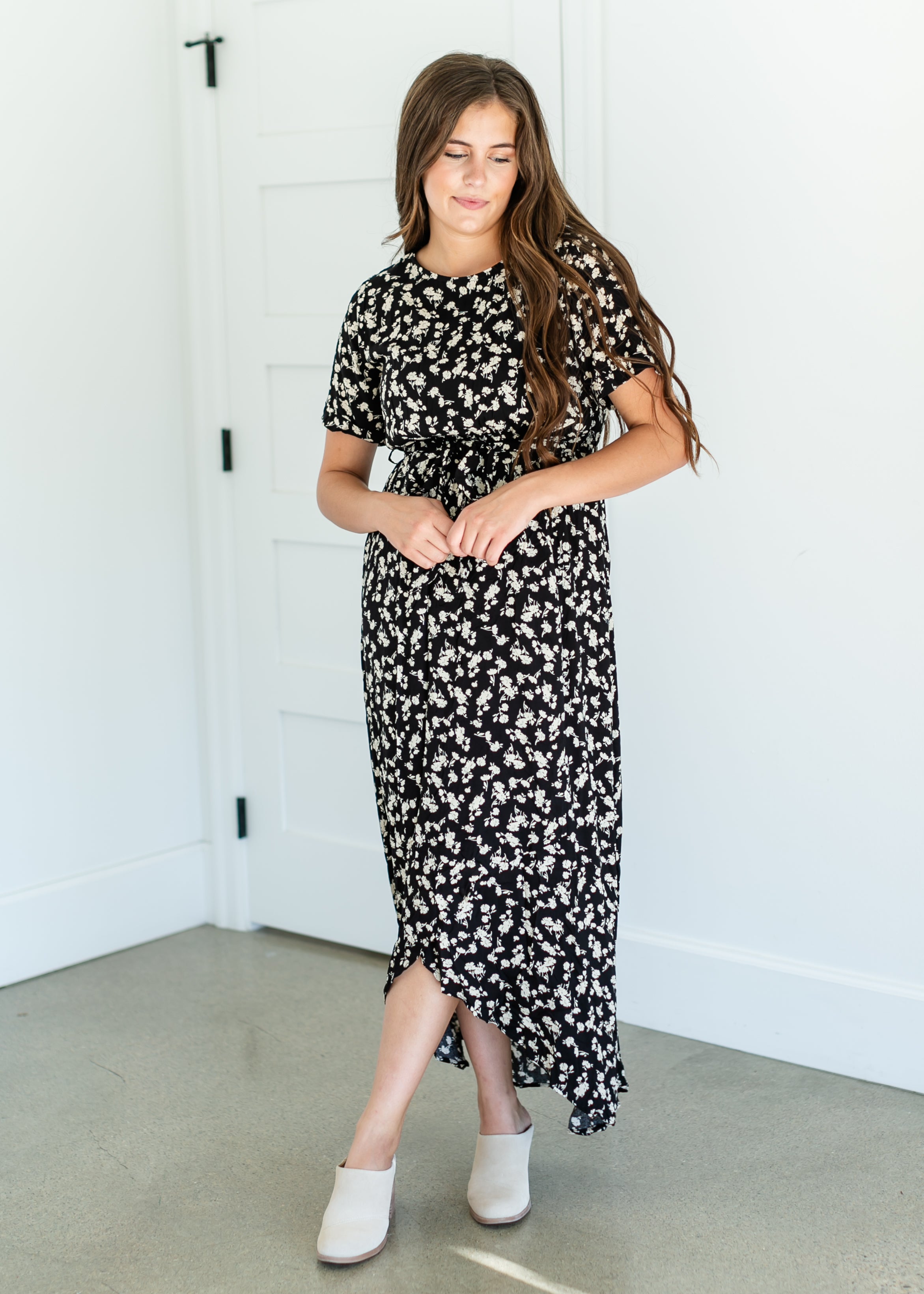 Floral Belted Maxi Dress